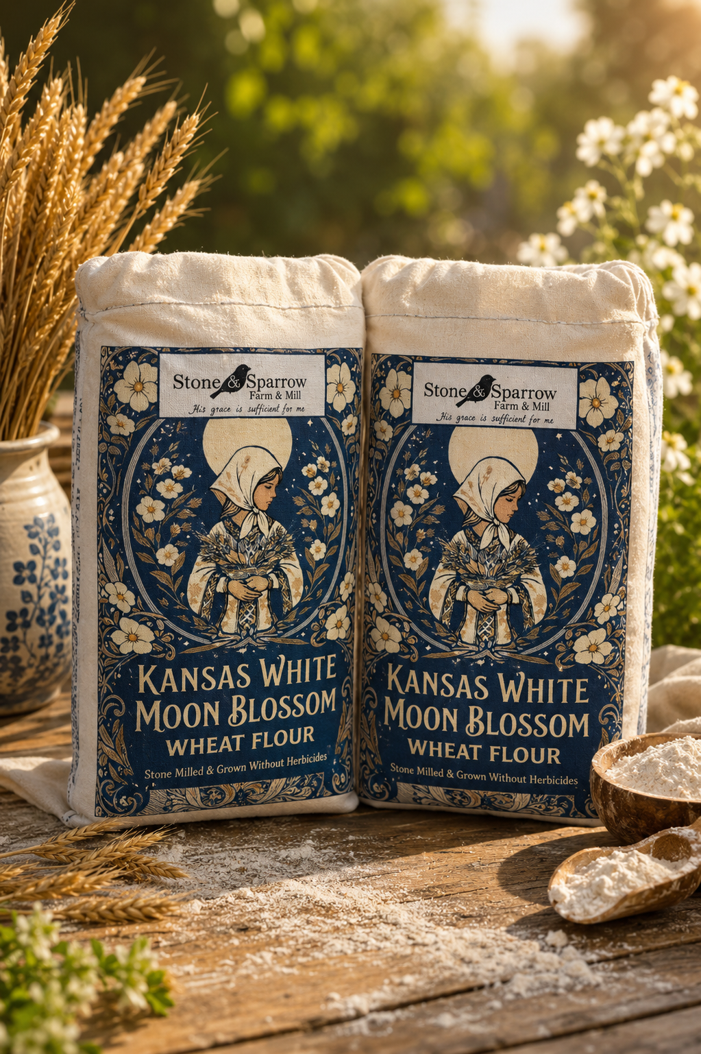 Kansas White Moon Blossom Wheat Flour ( 5 lbs)